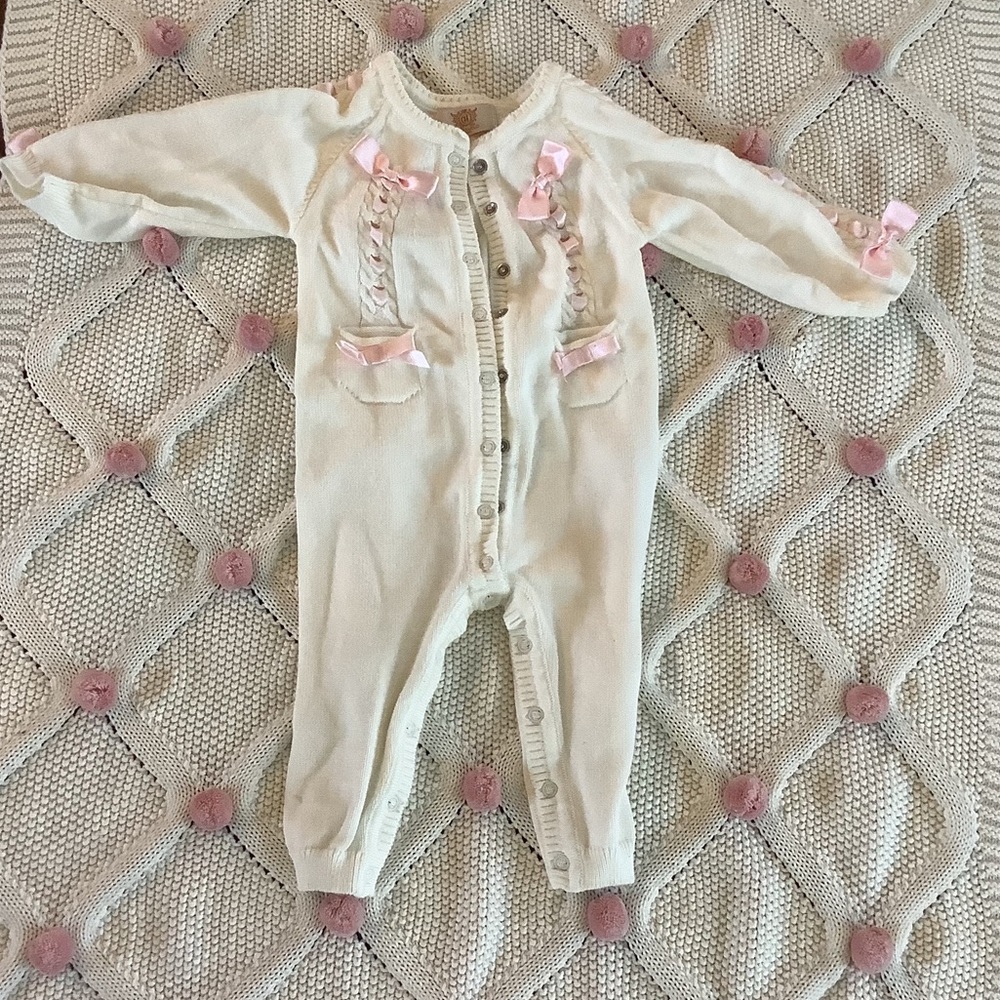 3-6 months handmade sweater onesie